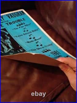 Vintage Concert Poster Stevie Ray Vaughan With Double Trouble