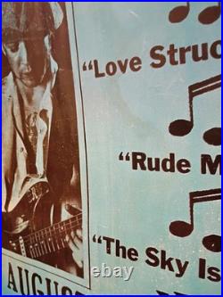Vintage Concert Poster Stevie Ray Vaughan With Double Trouble