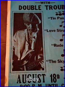 Vintage Concert Poster Stevie Ray Vaughan With Double Trouble