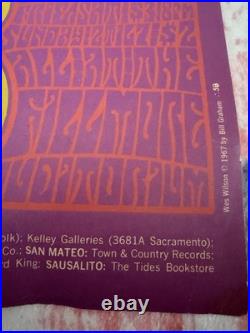 Vintage Concert Poster The Chambers Brothers Bill Graham Fillmore