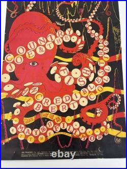 Vintage Country Joe And The Fish & Albert Collins At The Fillmore Concert Poster