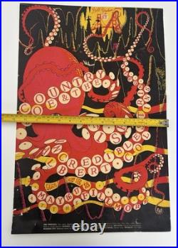 Vintage Country Joe And The Fish & Albert Collins At The Fillmore Concert Poster