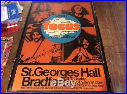 Vintage Focus concert poster Jan 11th 1973 Bradford Original Rare