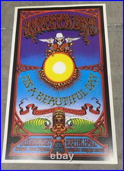 Vintage Grateful Dead Honolulu Hawaii Beautiful Day Concert Poster 2nd Printing