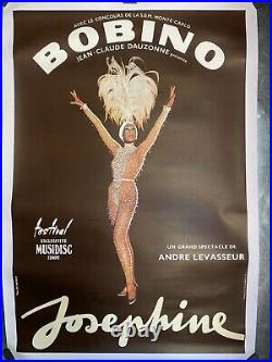 Vintage Josephine Baker'Bobino' Concert Poster, On Linen