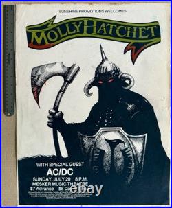 Vintage Molly Hatchet Music Concert Poster Kentucky's'Mesker Music Theater