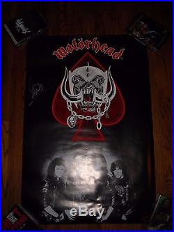 Vintage Motorhead Lemmy Signed Autographed Concert Tour Poster Metal 1986 Rare