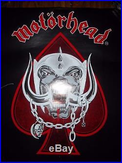 Vintage Motorhead Lemmy Signed Autographed Concert Tour Poster Metal 1986 Rare