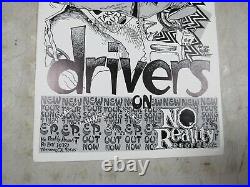 Vintage Original 1990 Nip Drivers Poster Concert Flyer Punk Torrance CA Art