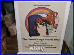 Vintage Original Carole King Concert Poster-The Carole King Concert 1973-28x22