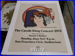 Vintage Original Carole King Concert Poster-The Carole King Concert 1973-28x22