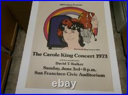 Vintage Original Carole King Concert Poster-The Carole King Concert 1973-28x22