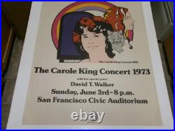 Vintage Original Carole King Concert Poster-The Carole King Concert 1973-28x22