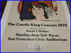 Vintage Original Carole King Concert Poster-The Carole King Concert 1973-28x22