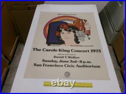 Vintage Original Carole King Concert Poster-The Carole King Concert 1973-28x22