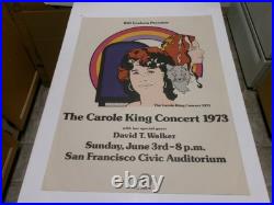 Vintage Original Carole King Concert Poster-The Carole King Concert 1973-28x22