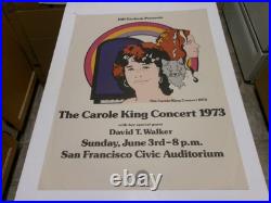 Vintage Original Carole King Concert Poster-The Carole King Concert 1973-28x22
