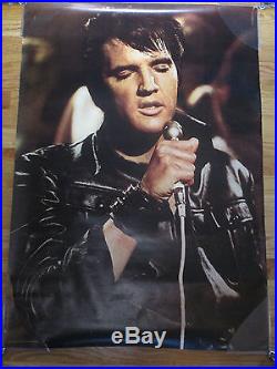 Vintage Original Personality Posters ELVIS PRESLEY with LEATHER in Concert Poster