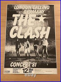 Vintage Original The Clash Poster Concert'81 Hamburg, Germany