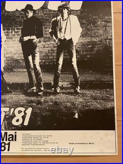 Vintage Original The Clash Poster Concert'81 Hamburg, Germany