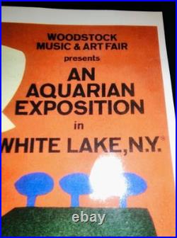 Vintage Original Woodstock Concert Poster