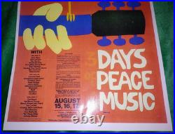 Vintage Original Woodstock Concert Poster