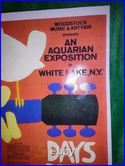Vintage Original Woodstock Concert Poster