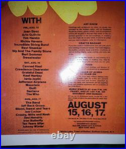 Vintage Original Woodstock Concert Poster