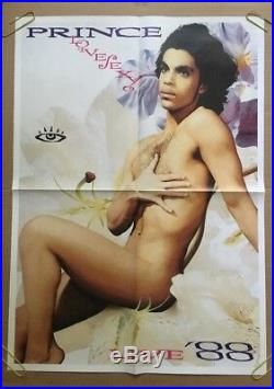 Vintage Poster Prince Naked Love Sexy Live 88 Promo Pin-up 1980s Music Concert