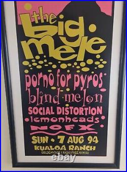 Vintage Silkcreen Concert Poster The Big Mele 1994 NOFX Social Distortion Hawaii