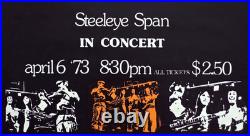 Vintage Steeleye Span Concert Poster Silkscreen 1973 British Elec Folk-Rock READ