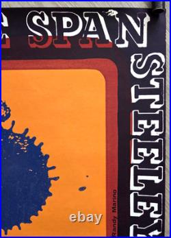 Vintage Steeleye Span Concert Poster Silkscreen 1973 British Elec Folk-Rock READ