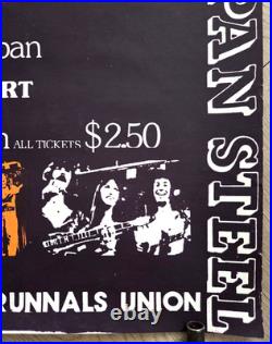 Vintage Steeleye Span Concert Poster Silkscreen 1973 British Elec Folk-Rock READ