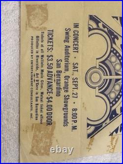 Vintage Three Dog Night Concert Poster Handbill Swing Aud. San Bernardino