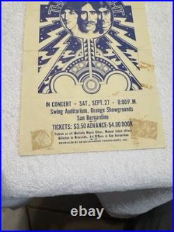 Vintage Three Dog Night Concert Poster Handbill Swing Aud. San Bernardino