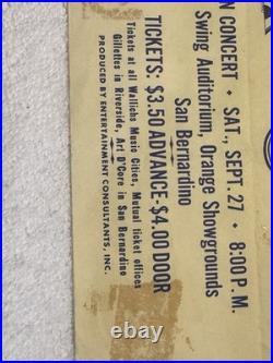 Vintage Three Dog Night Concert Poster Handbill Swing Aud. San Bernardino