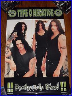 Vintage Type O Negative Brothers In Blood Concert Tour Poster 1996 Steele Goth