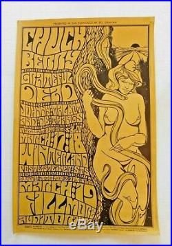 Vtg 1967 ORIGINAL Chuck Berry Grateful Dead Concert Winterland Fillmore Poster