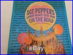 Vtg 1970's ORIGINAL Beatles Sgt. Pepper Broadway Bushnell Concert Poster Live