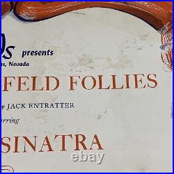 Vtg Advertising Ziegfeld Follies Frank Sinatra Concert Poster Sands Casino 1956