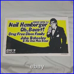 Vtg Neil Hamburger Flyer Poster Advertising Metal Punk Ska Band Concert 90s