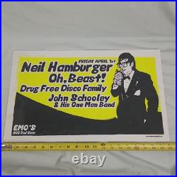 Vtg Neil Hamburger Flyer Poster Advertising Metal Punk Ska Band Concert 90s