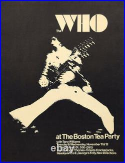 WHO PETE TOWNSHEND 1969 BOSTON TEA PARTY concert poster ULTRA RARE NM (no repro)