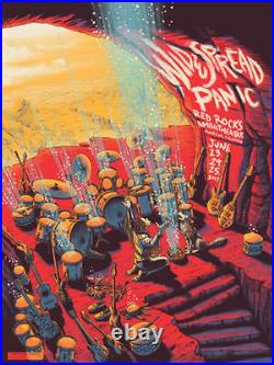 WIDESPREAD PANIC 2017 Red Rocks 18x24 Concert Poster by James Flames #'d /750