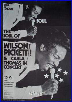 WILSON PICKETT CARLA THOMAS German A1 1969 concert poster GUNTHER KIESER Art