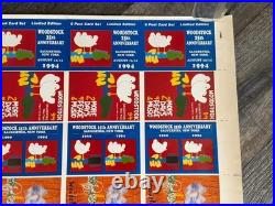 WOODSTOCK 1994 Vintage Poster Uncut Sheet Concert Postcard Set Proof 25x38