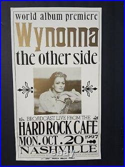 WYNONNA JUDD Hatch Show Print Nashville HARD ROCK CAFE 1997 Concert Poster RARE