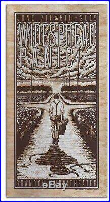 Widespread Panic Brandon Mississippi Concert Poster 2019 Wood Variant AP X/30