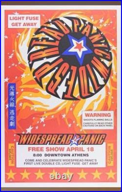 Widespread Panic Light Fuse Concert Poster Athens Georgia 1998 First Print