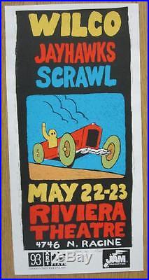 Wilco Jayhawks Chicago 1998 Original Concert Poster Silkscreen